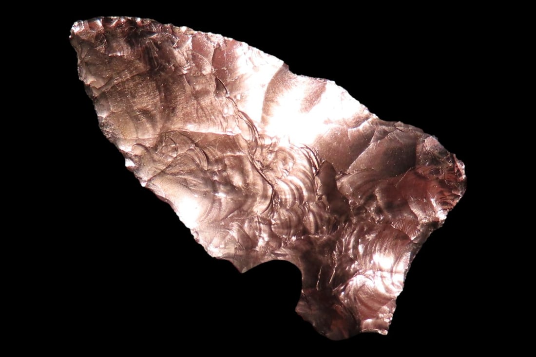 Lot of 2 Obsidian Bird Points, Matador Ranch, Punta de Agua Creek, Hartley Co., Texas (1 of 11)