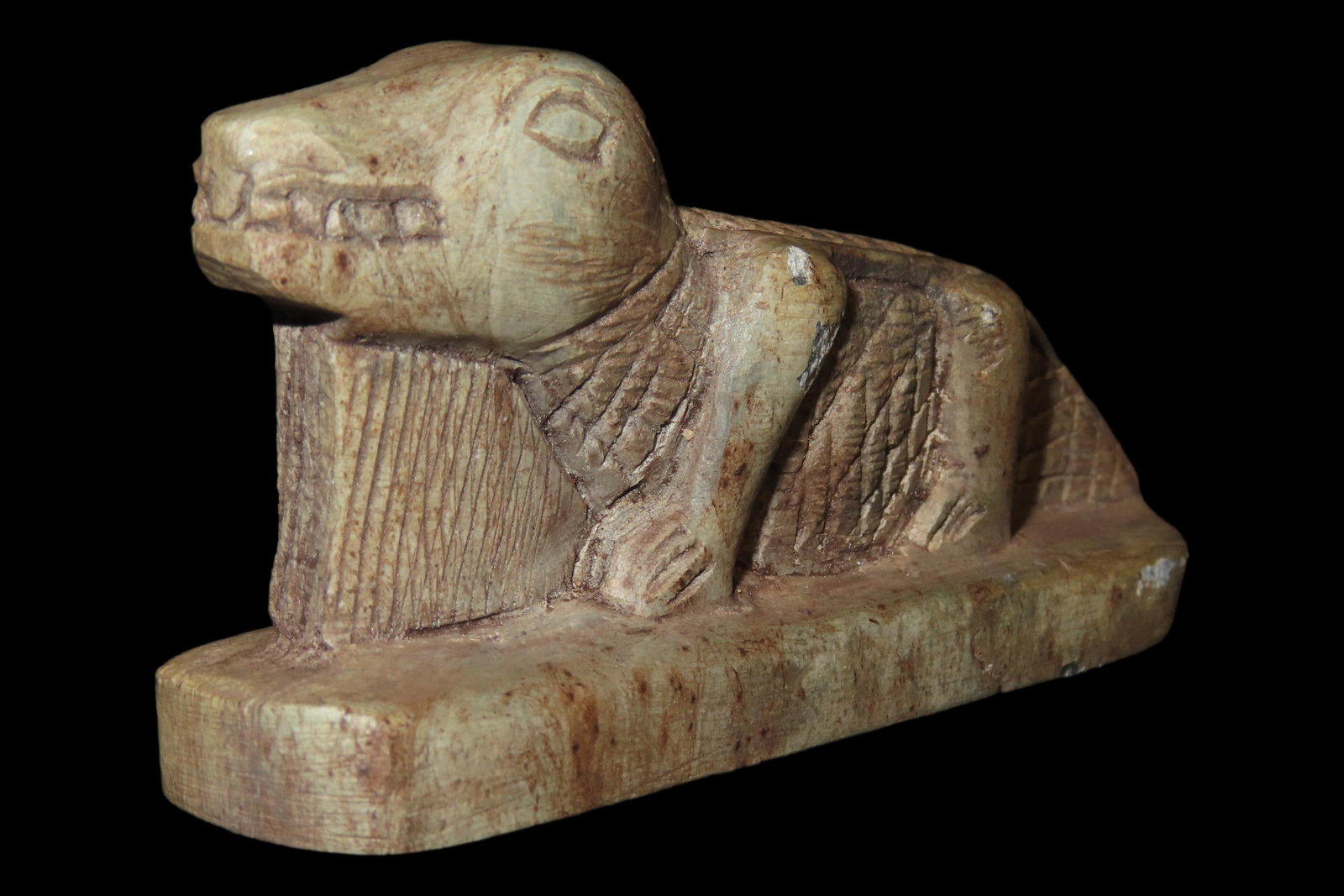 3" Egyptian Recumbent or Votive Animal Alligator Figurine: 3" Egyptian Recumbent or Votive Animal Alligator Figurine