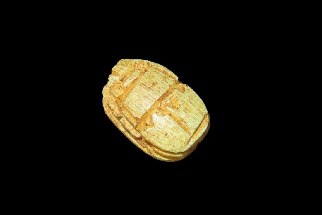 7/16" Egyptian Scarab Amulet, Representing the Sun God Khepri and the Daily Cycle of the Sun, (1 of 4)