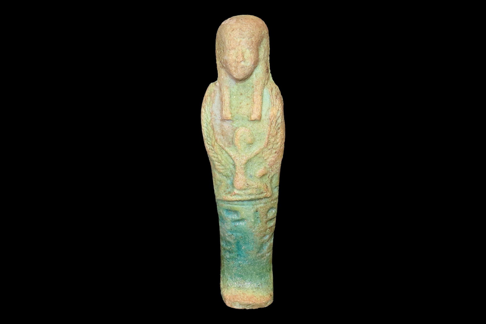5 1/2" Egyptian Object with Winged Pharaoh on the Chest, New Kingdom, 1550-1069 BC (1 of 5)