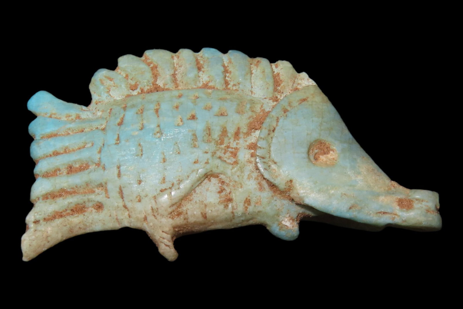 1 1/2" Egyptian Fish (Tilapia) Amulet, Representing Rebirth, Fertility, and Divine Protection (1 of 5)