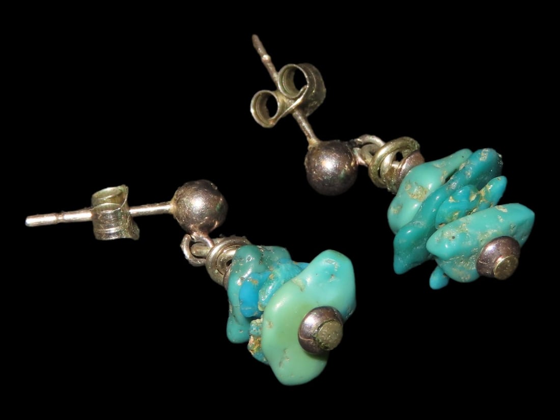 Pair of Turquoise Earrings: Pair of Turquoise Earrings