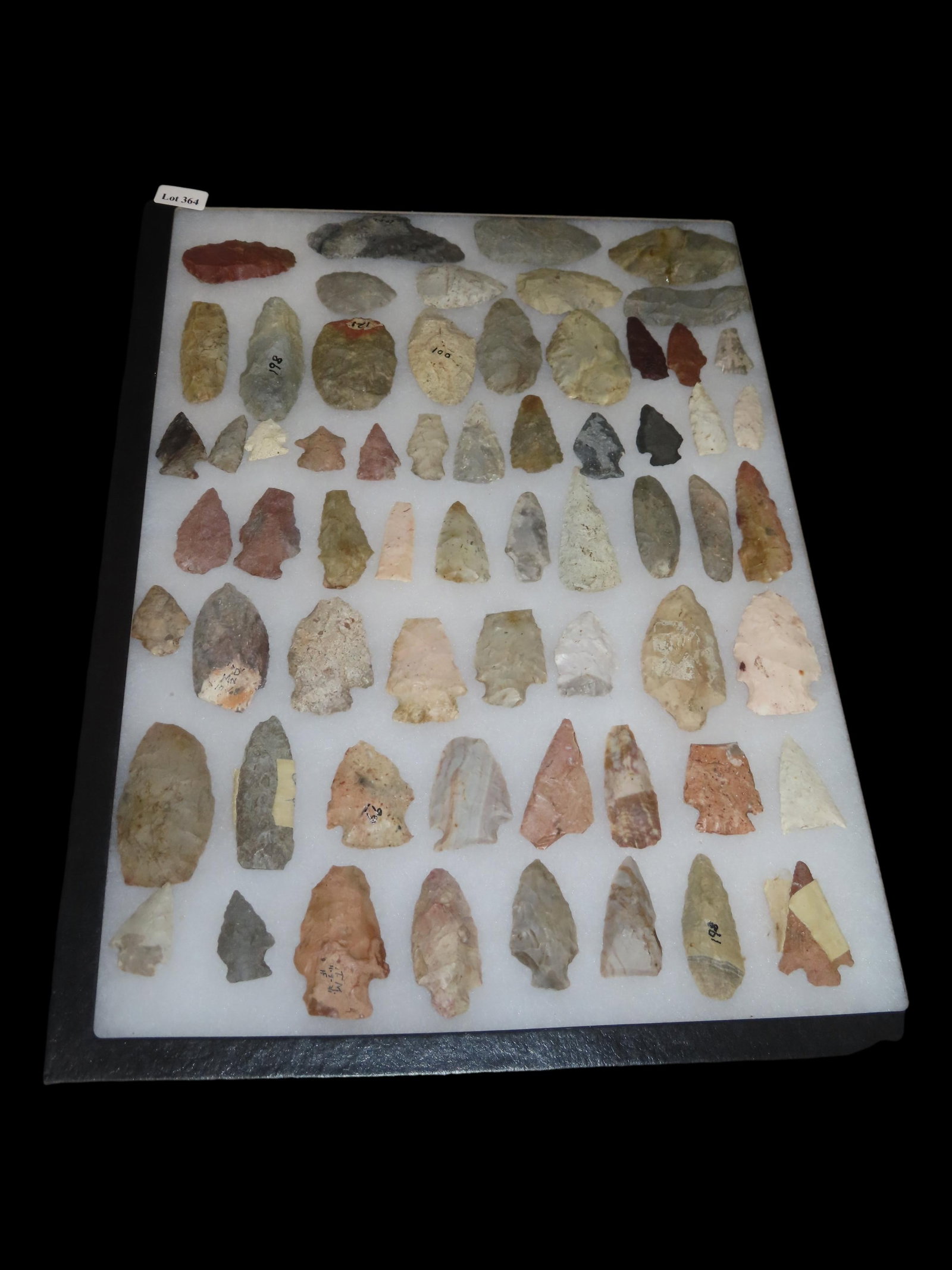 12" x 18" Riker Frame of Miscellaneous Points and Blades, Missouri and Kansas (1 of 6)