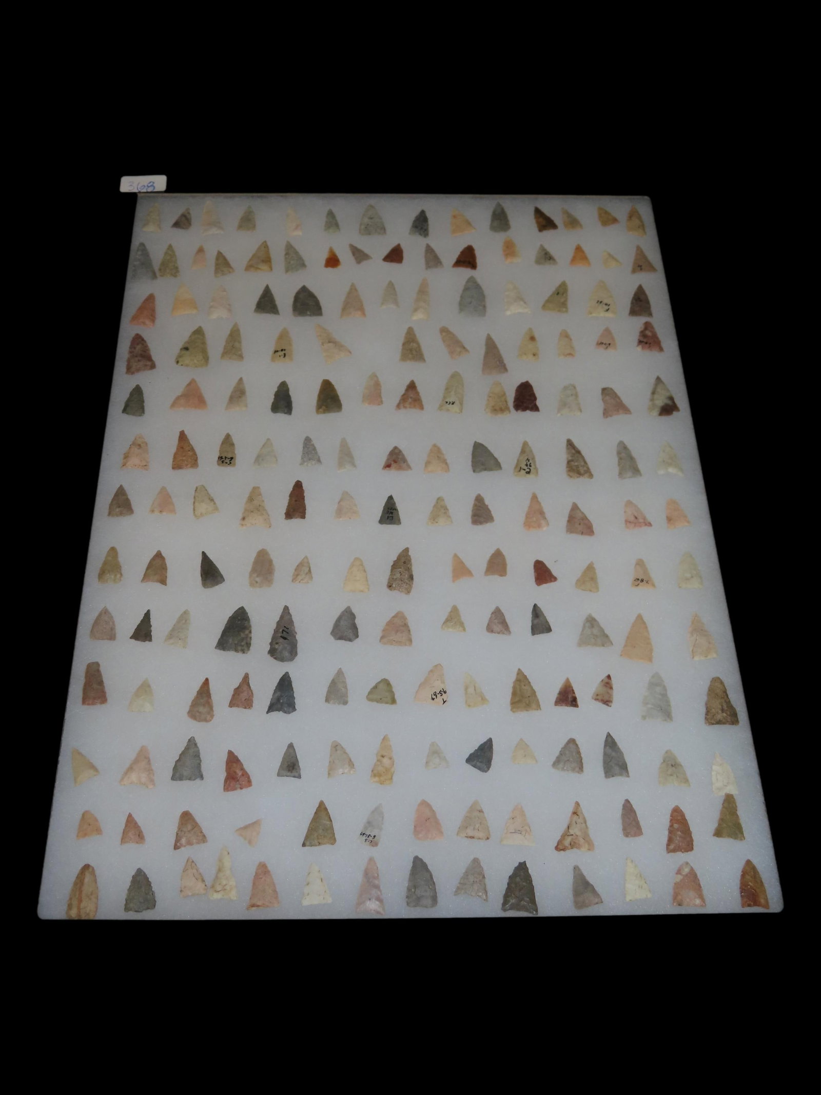 Lot of Outstanding Triangular Bird Points, All Found in Kansas: Lot of Outstanding Triangular Bird Points, All Found in Kansas