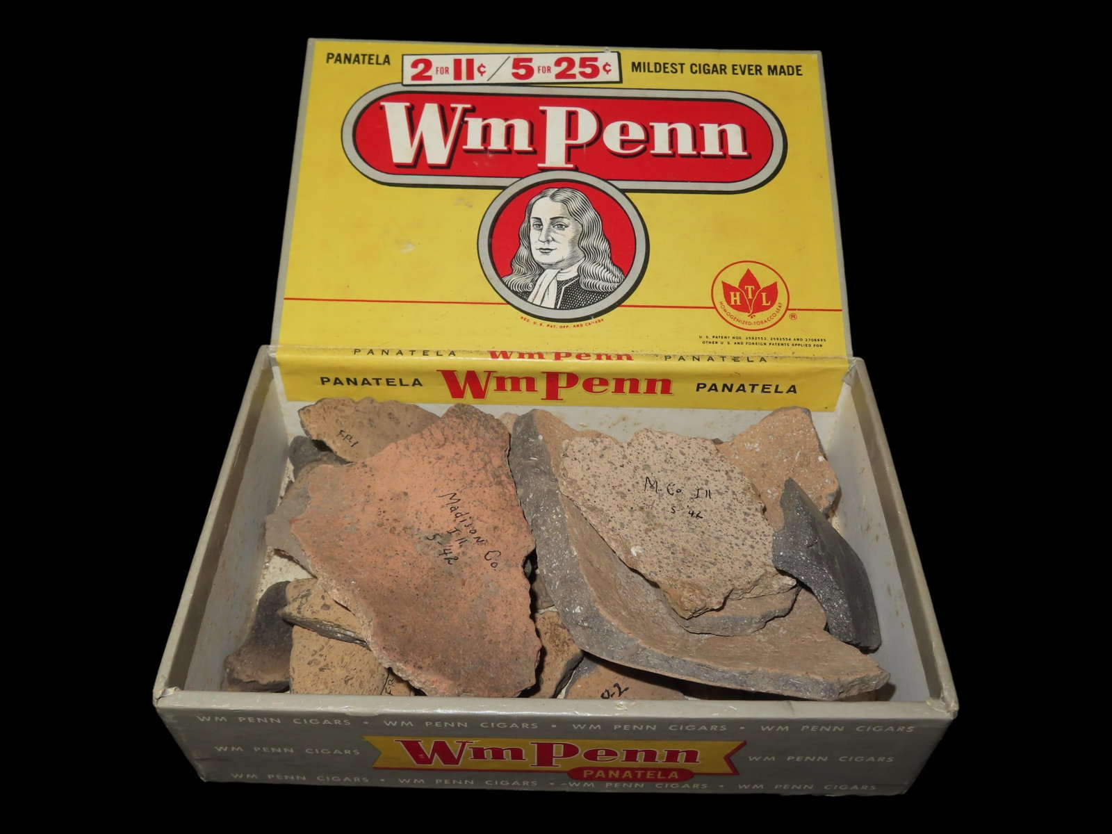 Box Containing a Pot and Pottery Shards, Madison Co., Illinois: Box Containing a Pot and Pottery Shards, Madison Co., Illinois