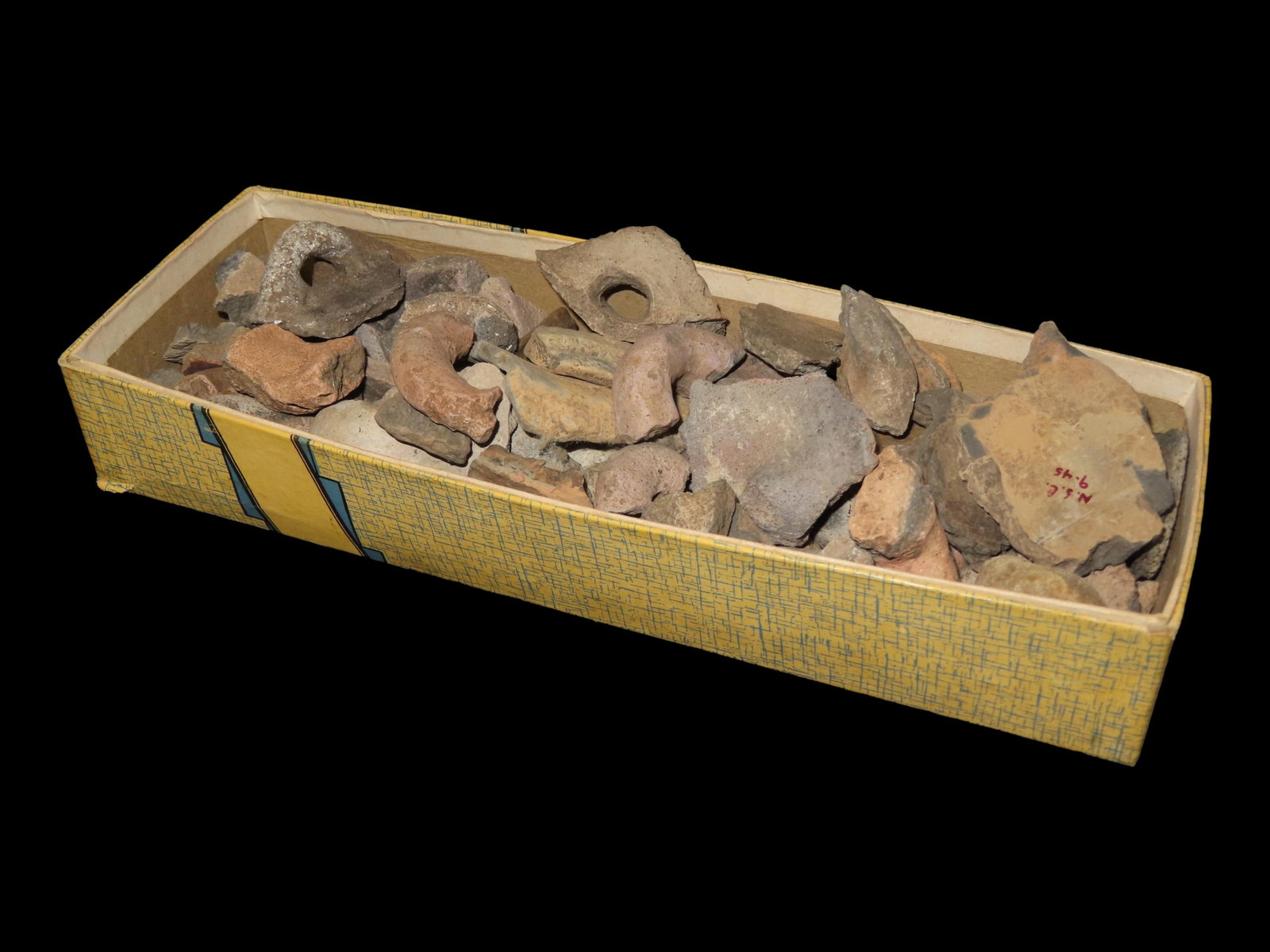 Lot of Pottery Shards and Strap Handles, Kansas: Lot of Pottery Shards and Strap Handles, Kansas