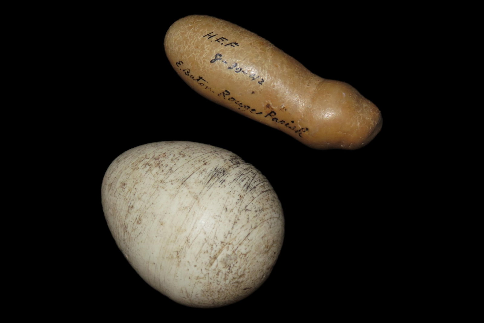 Flint Egg and Polished Tool, East Baton Rouge, Louisiana (1 of 4)