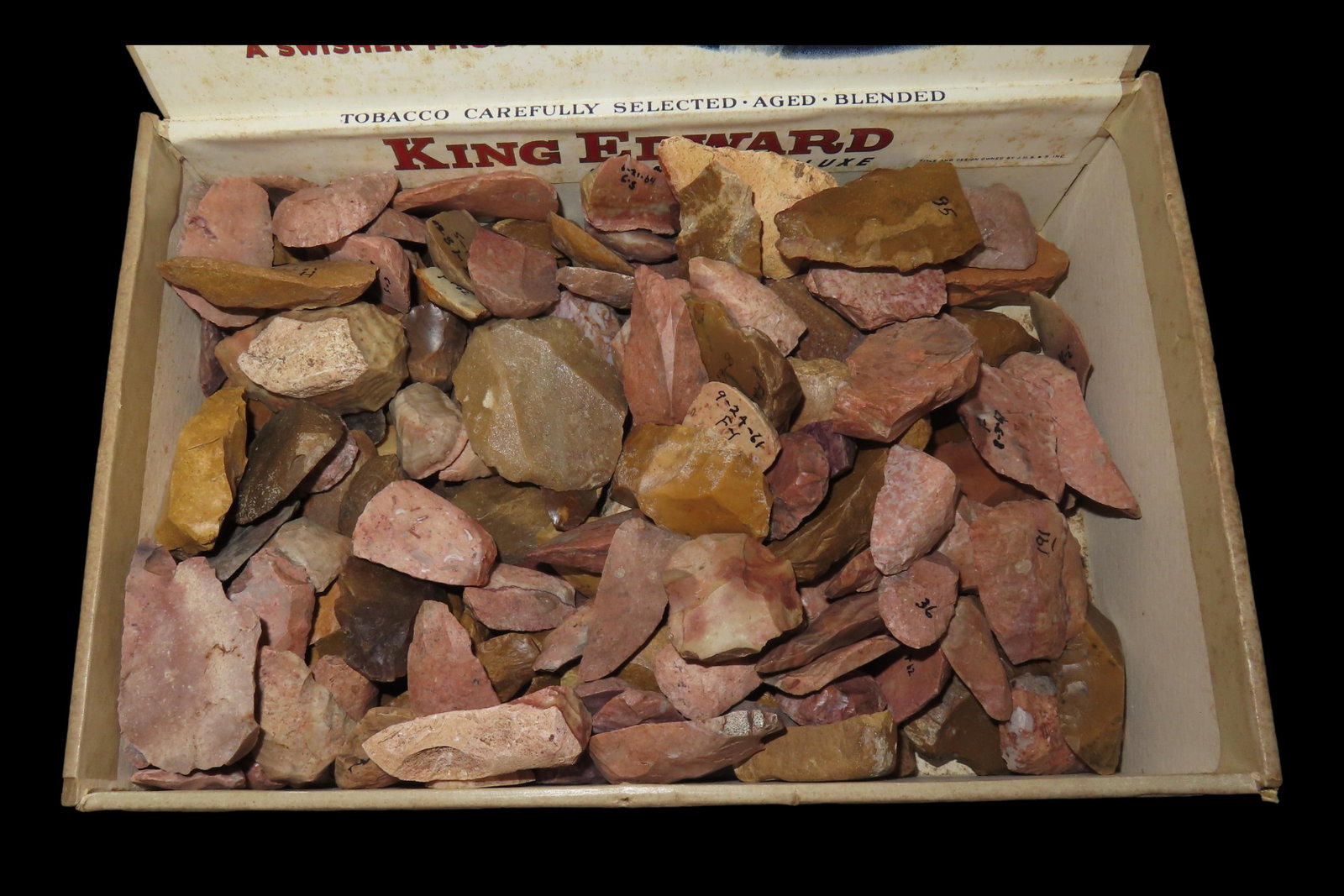 Box Full of Mandan Thumb Scrapers, Found in the Dakotas (1 of 7)