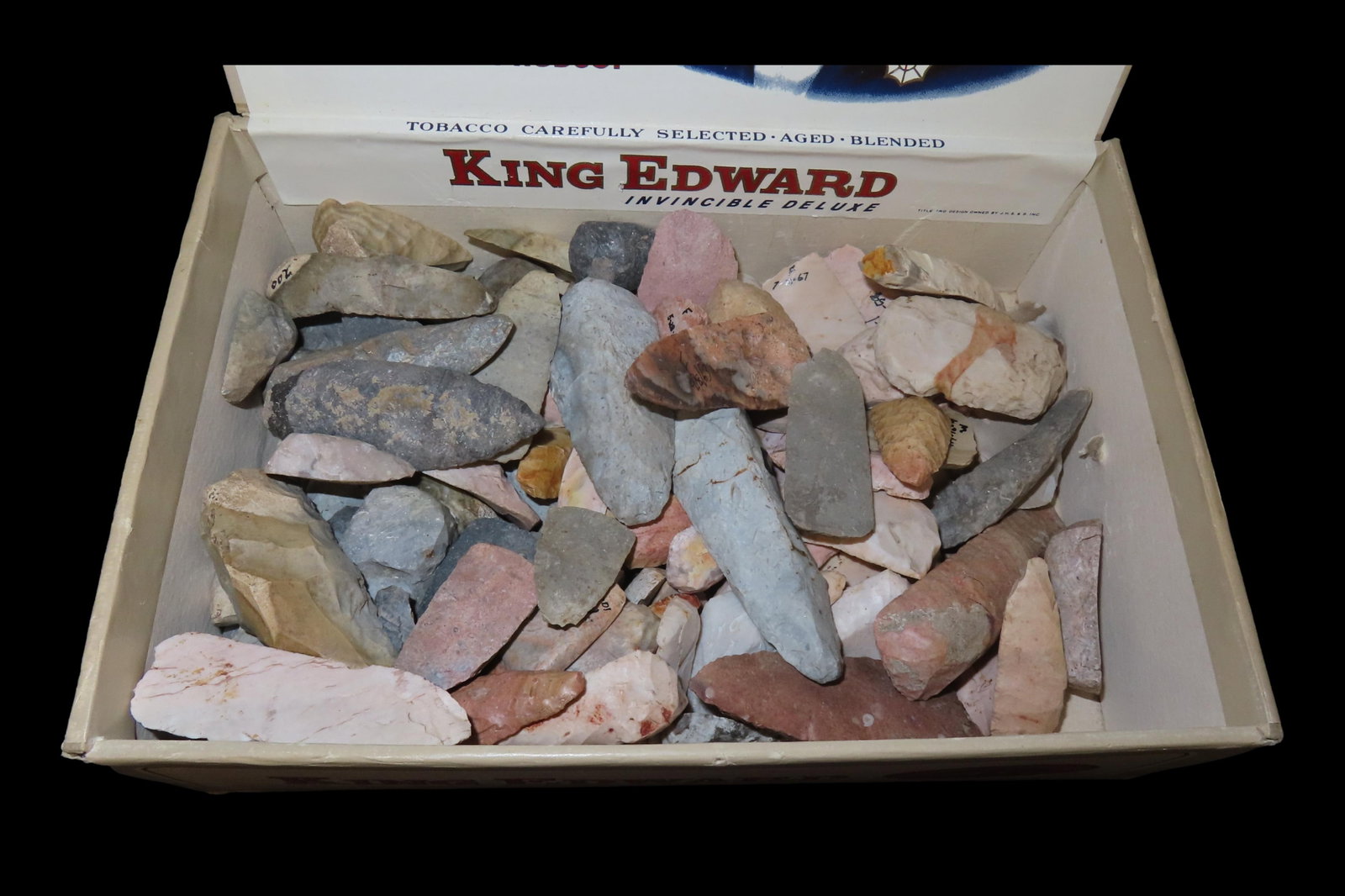 Box Full of Mandan Flint Tools, Found in the Dakotas (1 of 7)