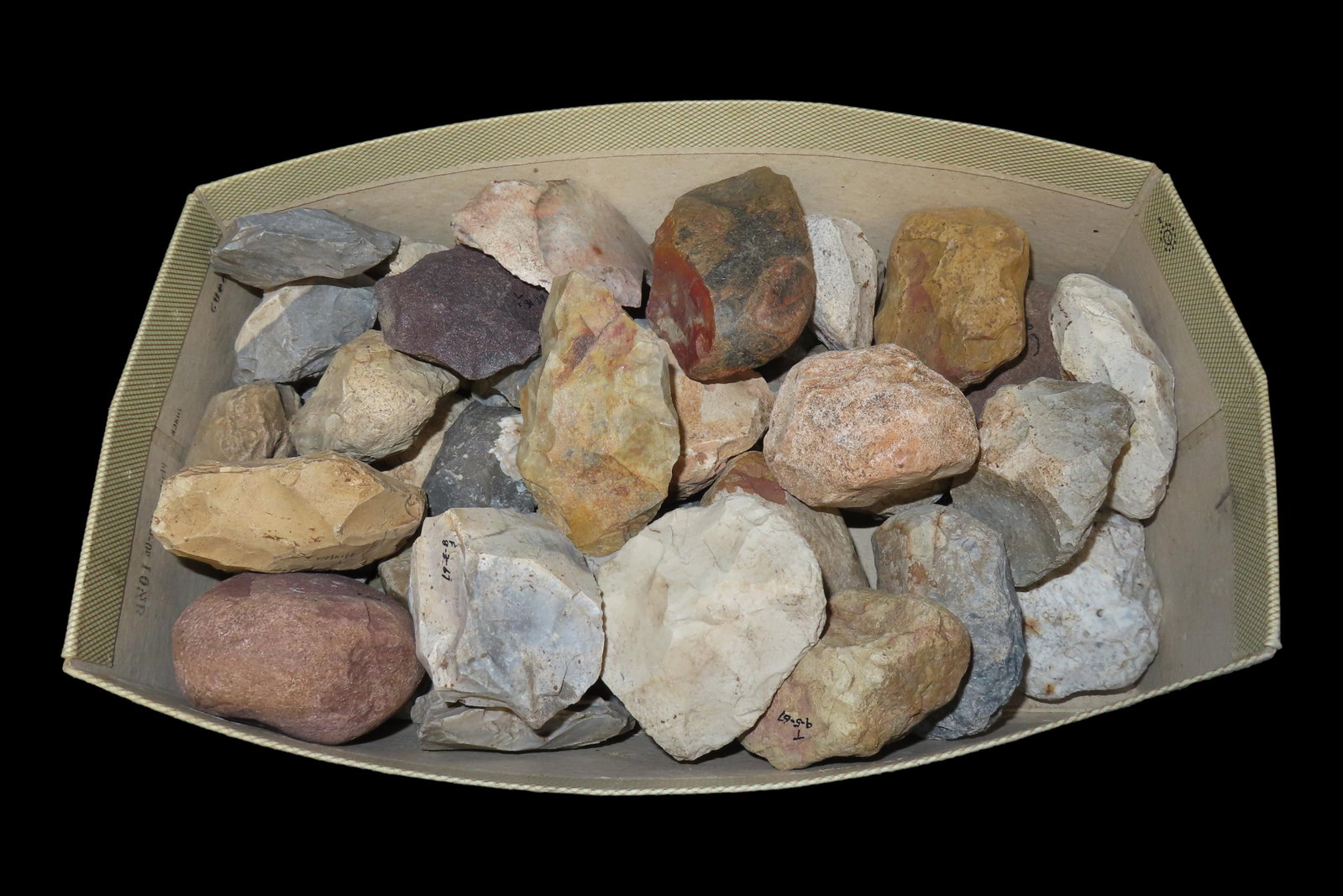 Box of Site Material, Flint Cores, Scrapers, and Miscellaneous Tools, Kansas (1 of 8)