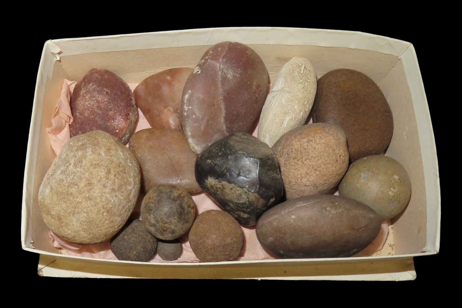 Box of Miscellaneous Hardstone Tools, Game Balls, and Cooking Stones, Kansas (1 of 6)