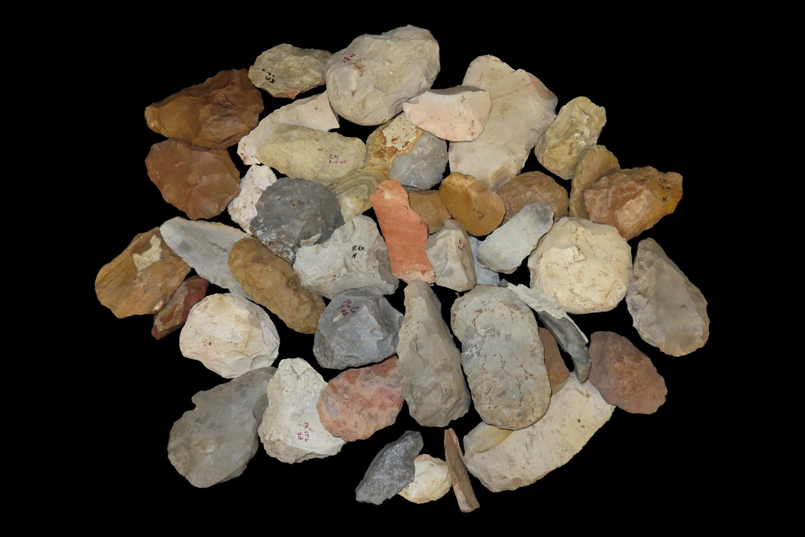 Box of Site Material, Flint Cores, Scrapers, and Miscellaneous Tools, Kansas (1 of 8)