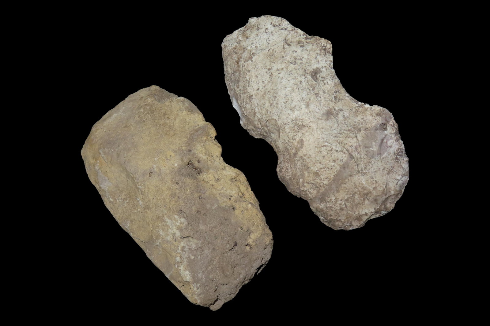 Lot of 2 Flint Tools, 1 Flint Axe and 1 Flint Adze, Indiana (1 of 5)
