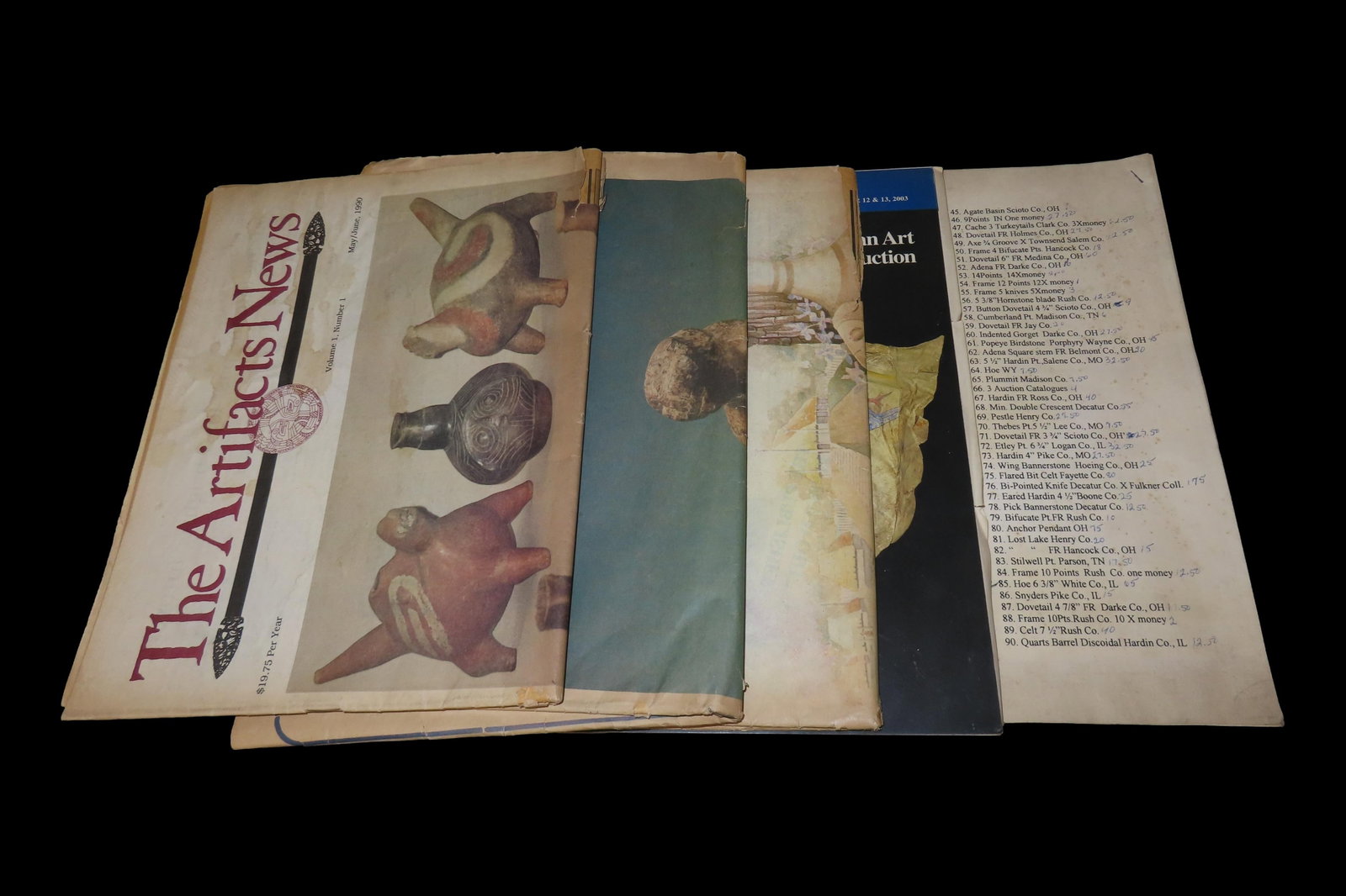 Lot of Auction Catalogs and Ohio Archaeology Journal: Lot of Auction Catalogs and Ohio Archaeology Journal