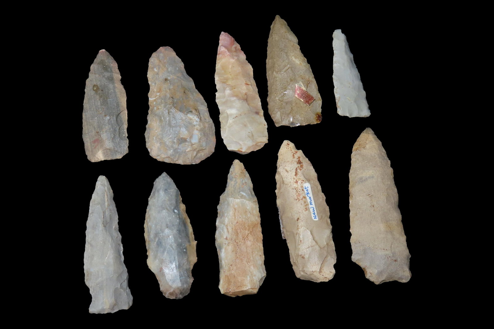 Lot of 10 Woodland and Archaic Arrowheads, Tennessee (1 of 5)