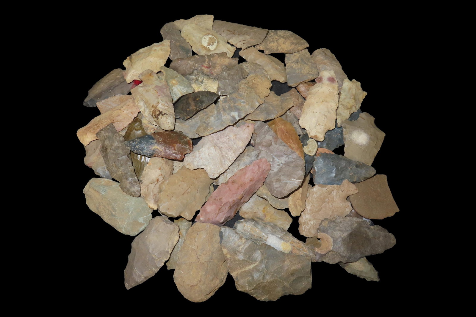 Lot of Miscellaneous Woodland and Archaic Arrowheads, Tennessee (1 of 7)