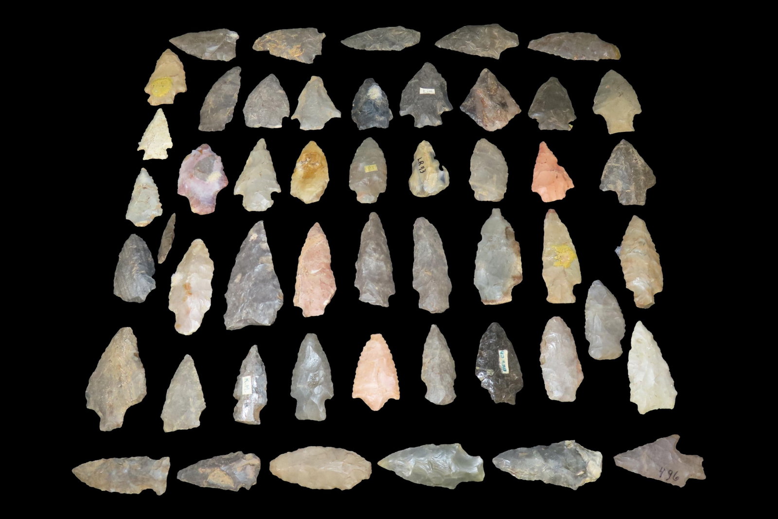 Lot of Miscellaneous Woodland and Archaic Arrowheads, Tennessee (1 of 6)