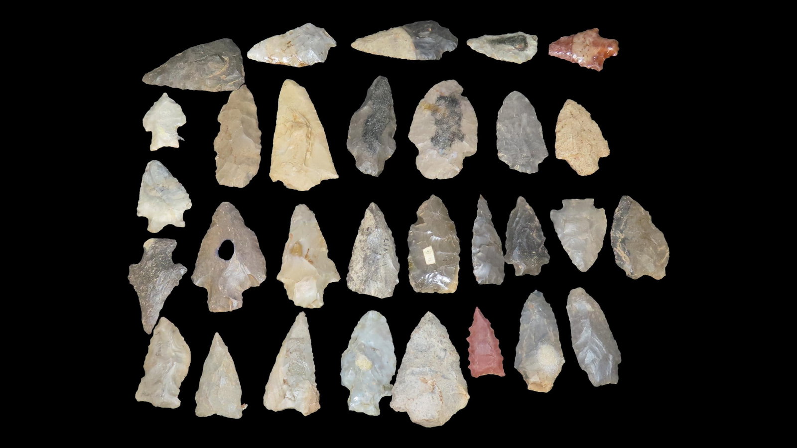 Lot of Miscellaneous Woodland and Archaic Arrowheads, Tennessee (1 of 2)