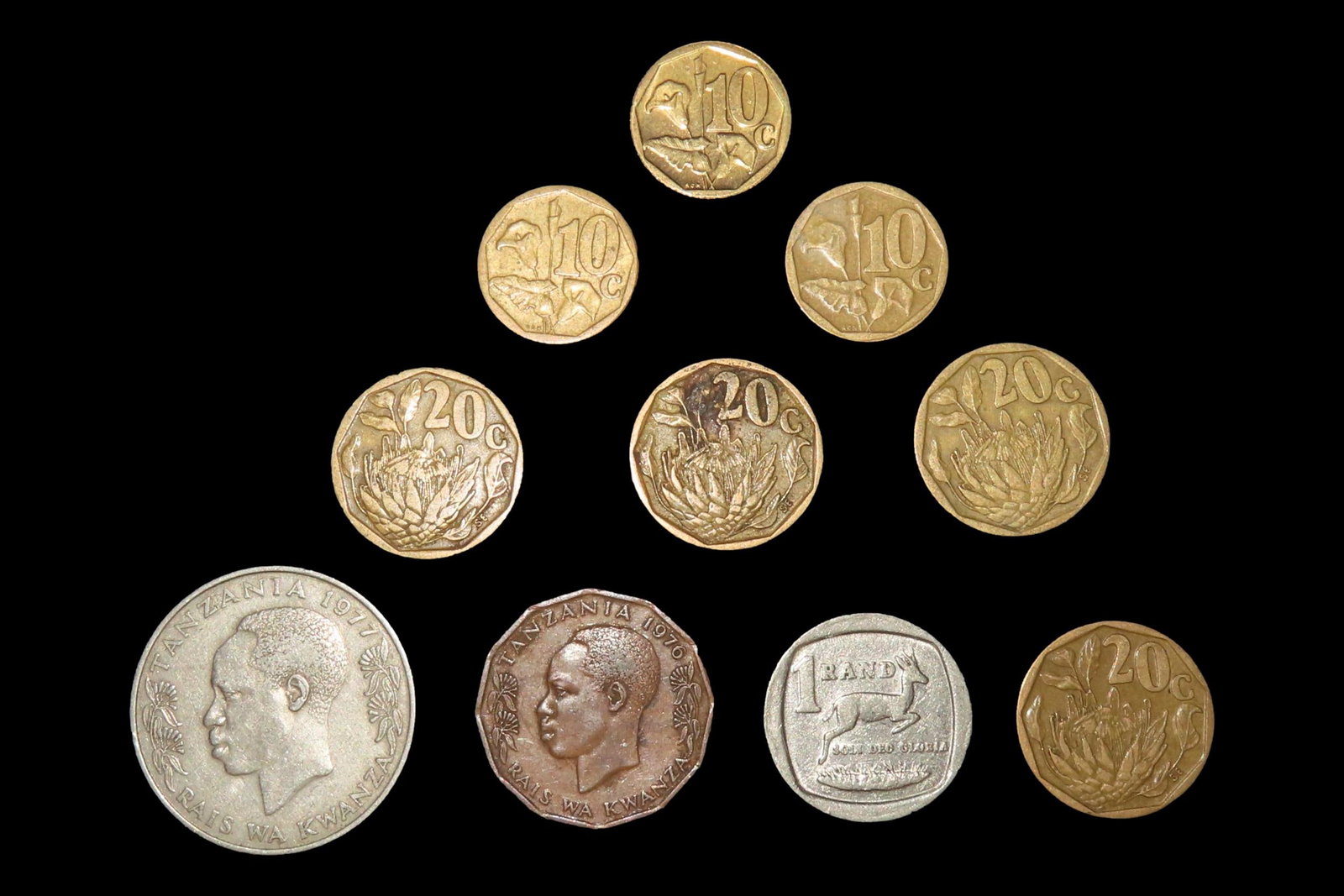 Lot of 9 Coins, Africa: Lot of 9 Coins, Africa