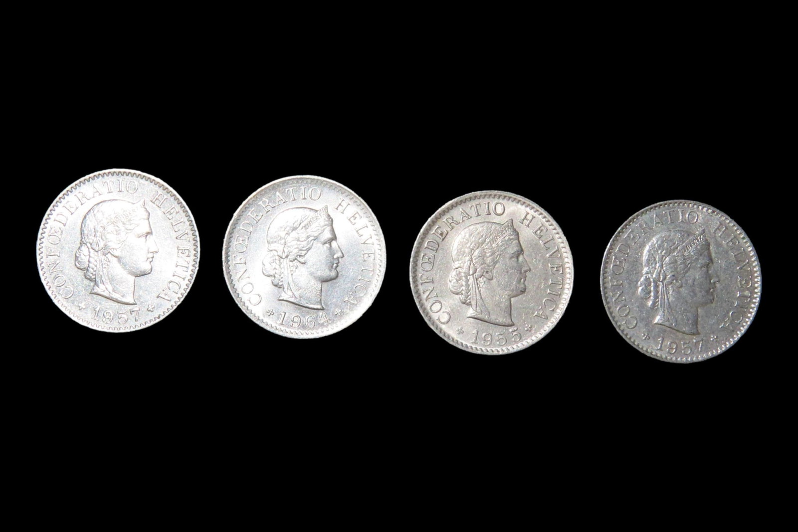 Lot of 4 Coins, Switzerland (1 of 3)
