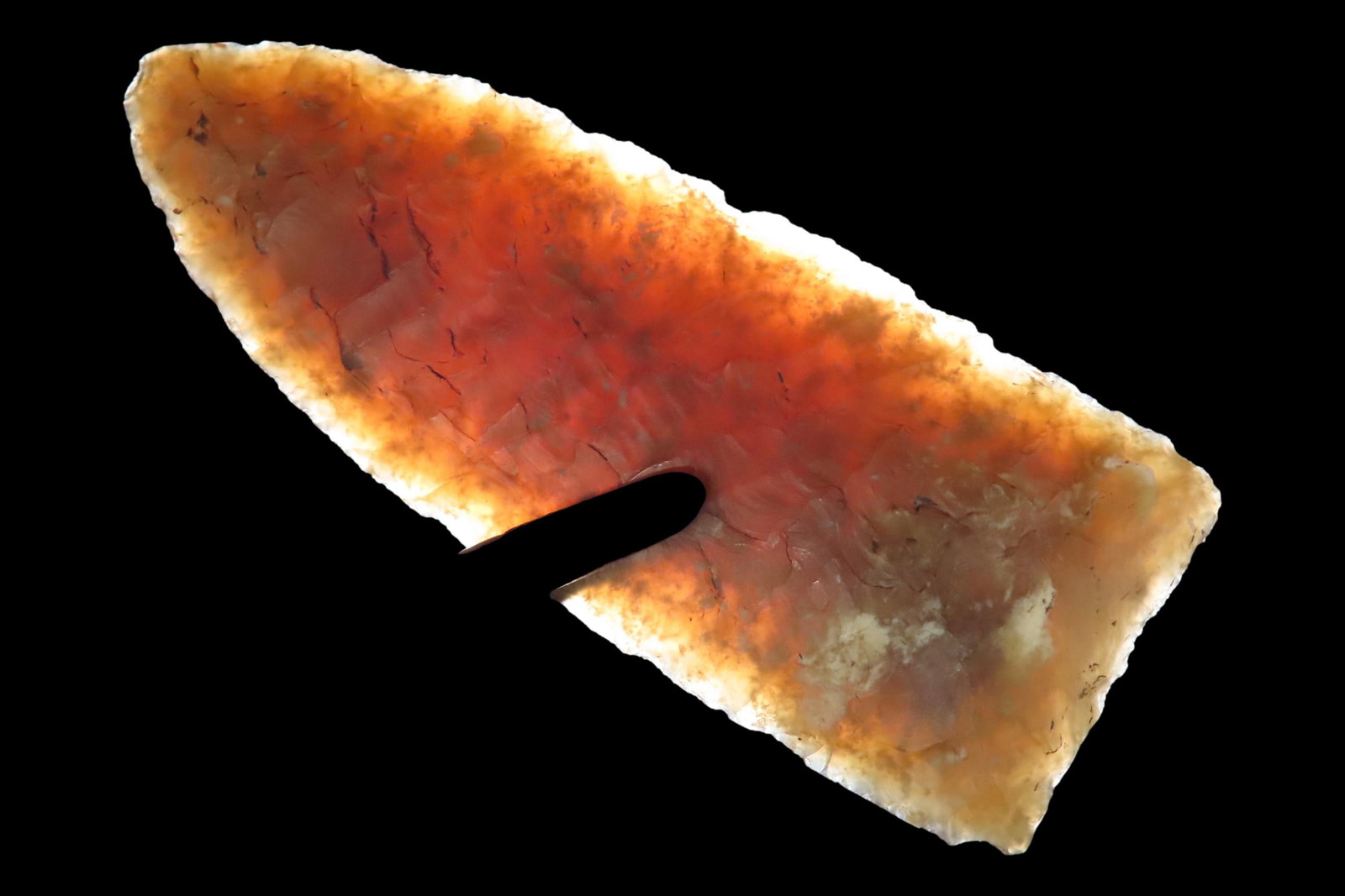 3 1/8" x 1 3/16" Browns Valley, Highly Translucent, Dickey COA, Found in Nebraska, Made of Knife (1 of 10)