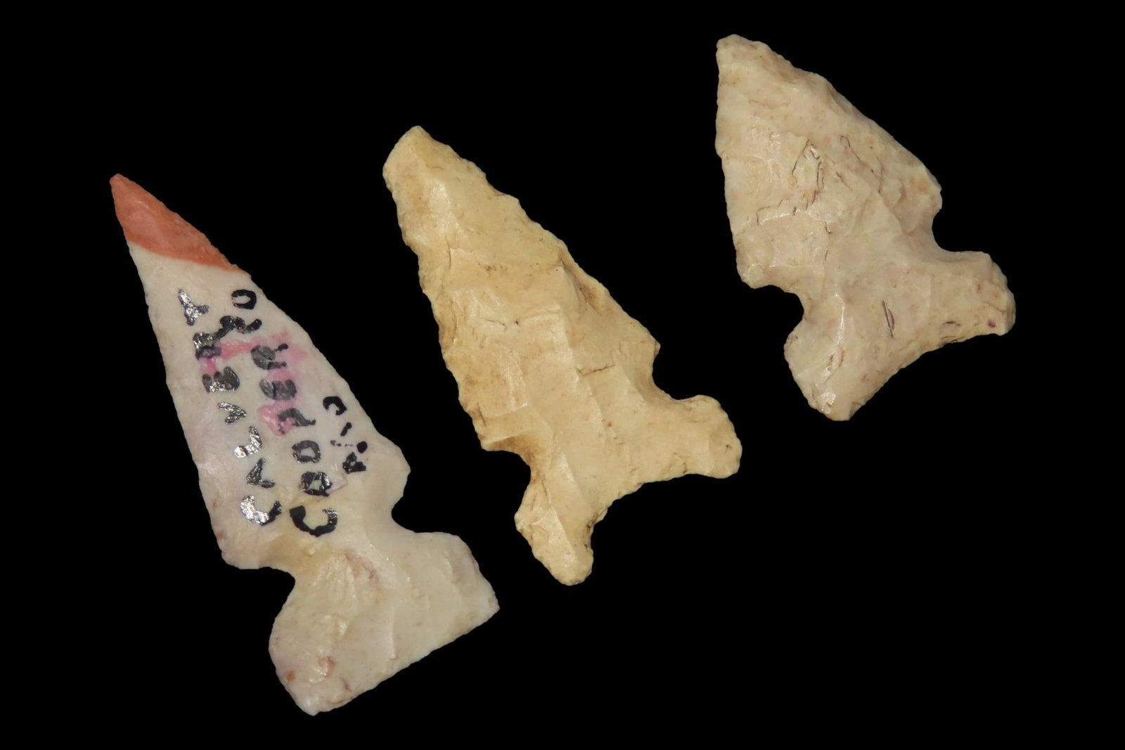 Lot of 3 Bird Points, 2 Haskell and 1 Reed, Texas: Lot of 3 Bird Points, 2 Haskell and 1 Reed, Texas