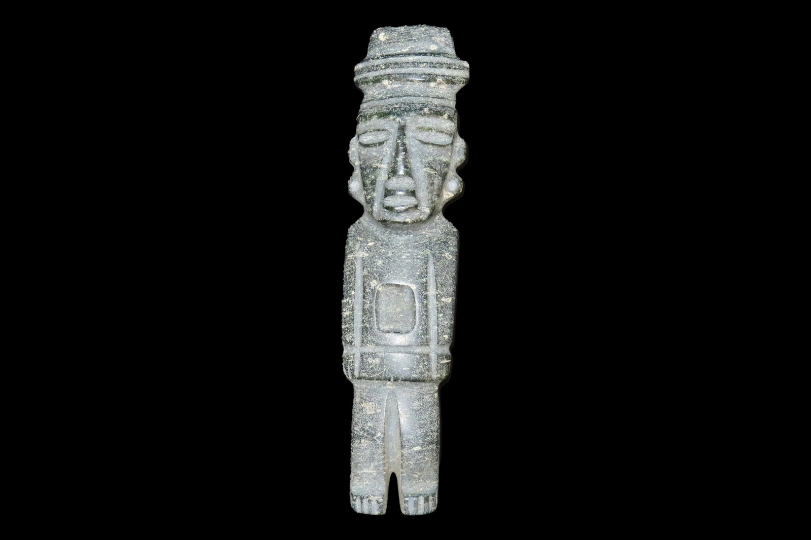 8 3/4" Pre-Columbian Stone Mezcala Deity Figure, Guerrero Mexico, Made of Hardstone Material (1 of 6)