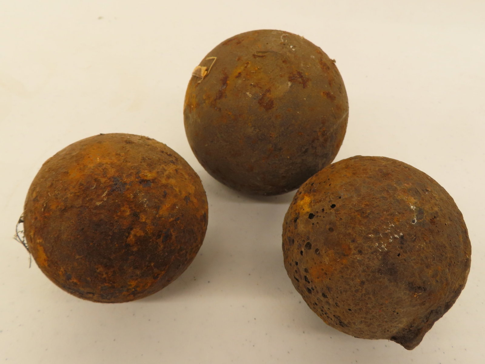 Lot of 3 Antique Cast Iron Outdoor Shot Put Balls, From An Estate Located in Eaton, Ohio (1 of 3)
