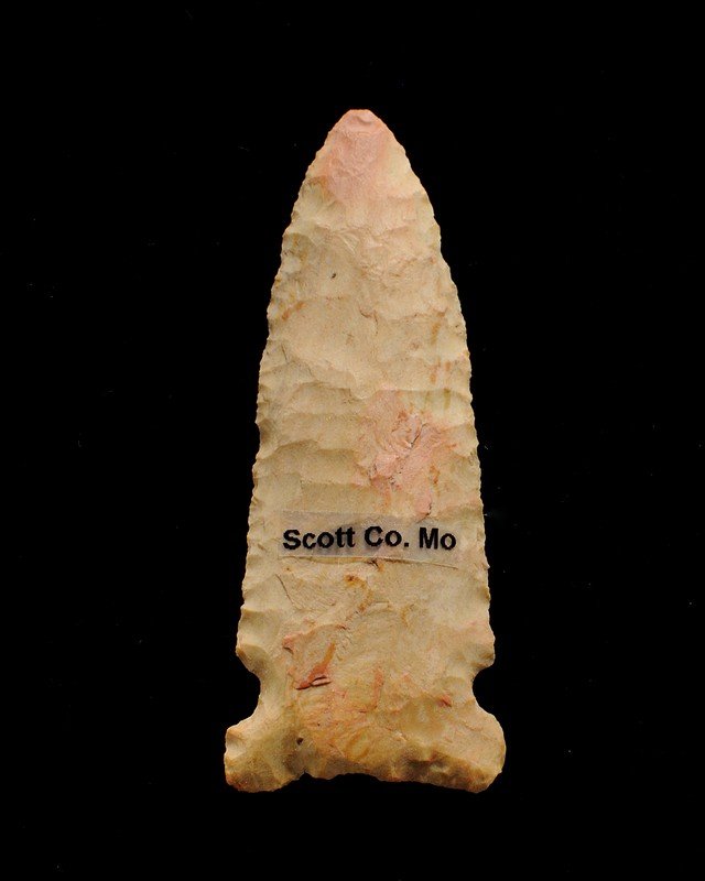 Archaic Side Notch, Thin, Scott Co MO, 2.97" (1 of 2)