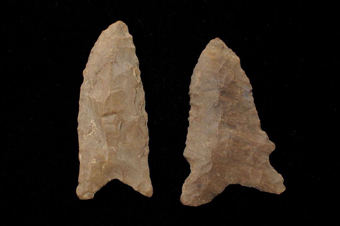 Lot of 2 Midwestern Paleo Points, Longest 3.31" (1 of 1)