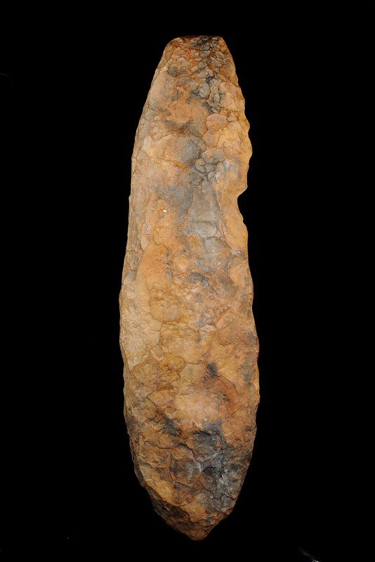 Huge Ceremonial Hematite Spade, Fulton Co IL, 27": Huge Ceremonial Hematite Spade, Fulton County Illinois, A true conversation piece, 27" long