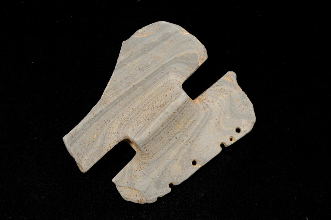 Thin Double Notched Winged Bannerstone, Anciently