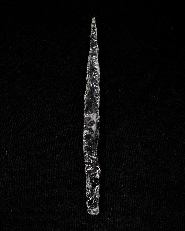 Obsidian Spike, Pre-Columbian, Ex. Bill Taylor, 5.96": Obsidian Well Made Spike, Pre-Columbian, Ex. Bill Taylor, 5.96"
