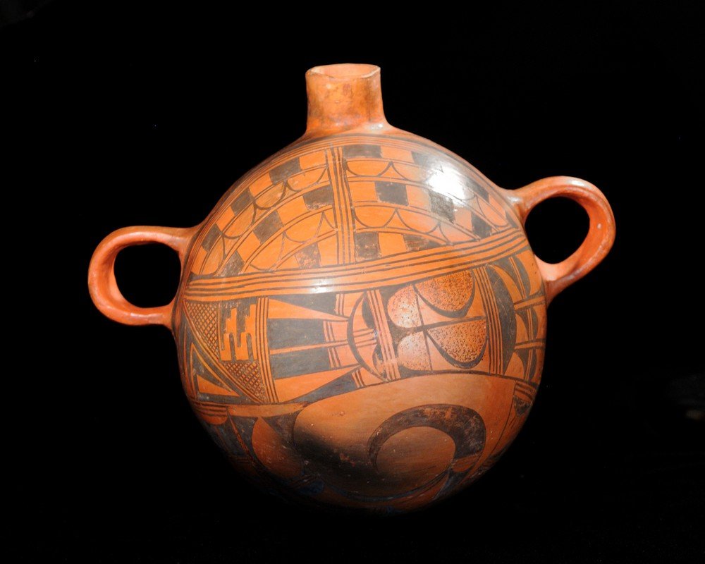 Very Large Hopi Water Canteen Excellent Color, RESTORED (1 of 6)