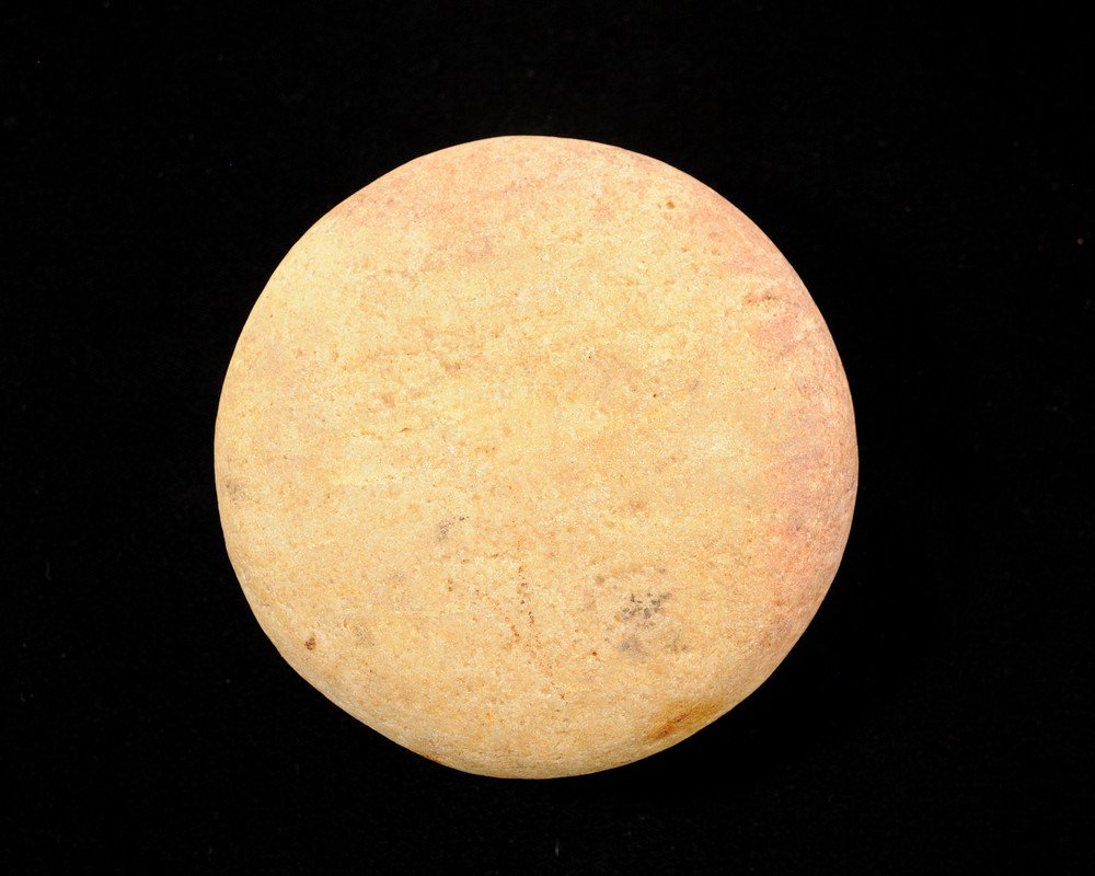 Polished Mano or Discoidal, Yellow Quartz, Hermann MO, (1 of 3)