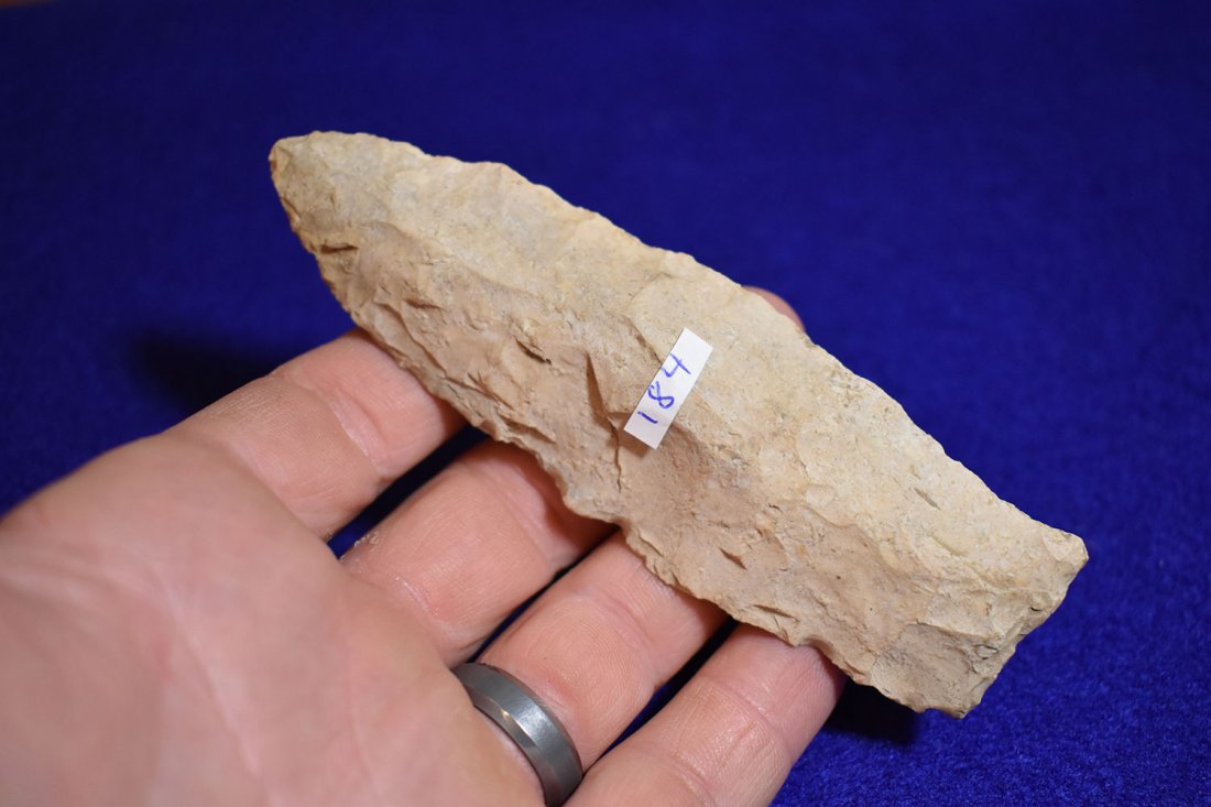 ARCHARIC KNIFE, FOUND BY GLEN WEAVER IN MADISON CO: ARCHARIC KNIFE, FOUND BY GLEN WEAVER IN MADISON CO ILLINOIS, 4 5/8"