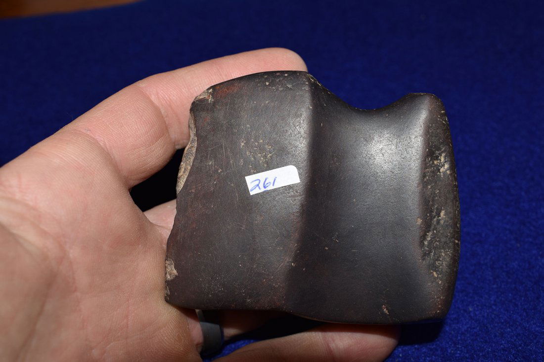 3/4 GROOVE HEMATITE AXE, ADAMS COUNTY ILLINOIS, FOUND (1 of 7)