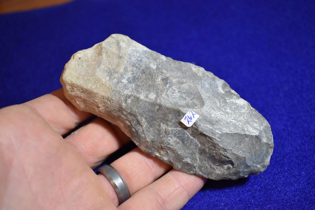 FLORENCE CHERT FULL GROOVE AXE OR HOE, POTTAWATTAMIE (1 of 6)