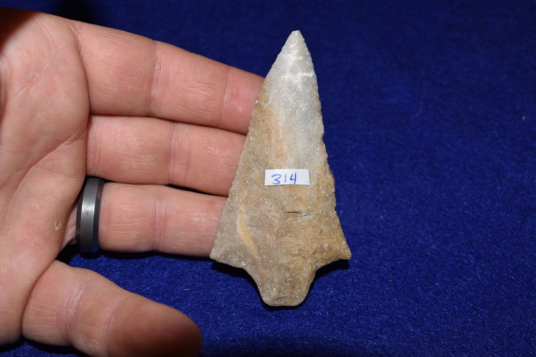 AGATE CORAL LEVY POINT, WELL MADE, 3", JACKSON CO FL (1 of 3)