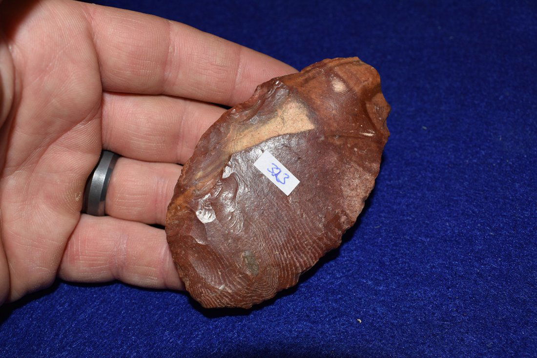 PALEO OVOID KNIFE, OUTSTANDING MATERIAL, GREAT COLOR, (1 of 4)