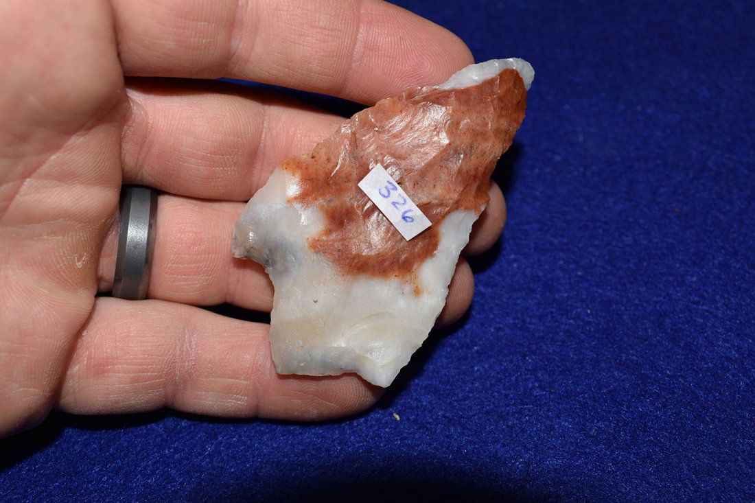 AGATE CORAL LEVY POINT, SUPERIOR COLOR, 2 3/4" (1 of 3)