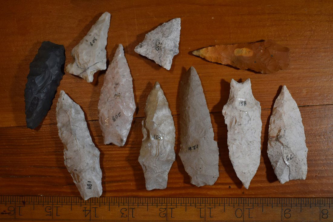 10 NICE LATE PALEO POINTS, FORT SMITH ARKANSAS (1 of 4)