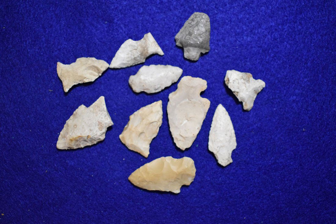 10 BIRDPOINTS FROM RANDOLPH COUNTY, MISSOURI.  LONGEST (1 of 3)