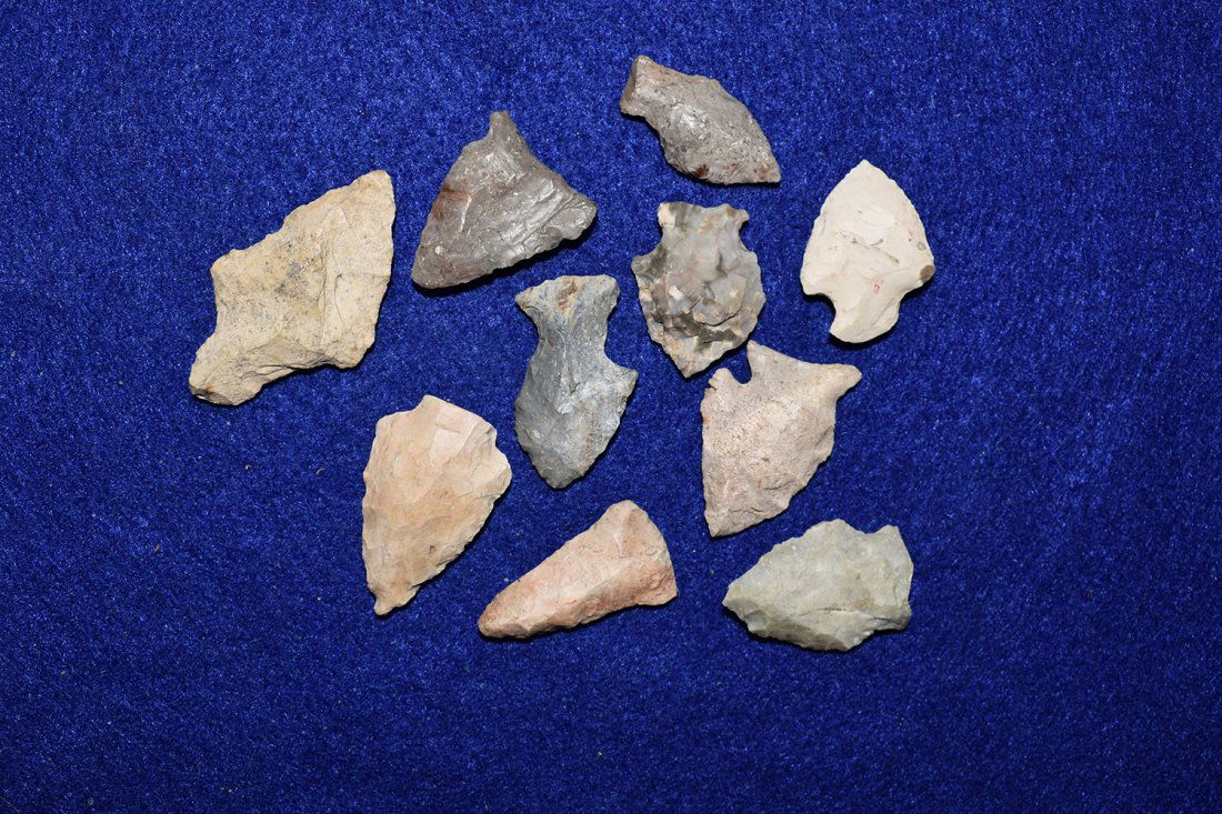 10 BIRDPOINTS FROM RANDOLPH COUNTY, MISSOURI.  LONGEST (1 of 3)