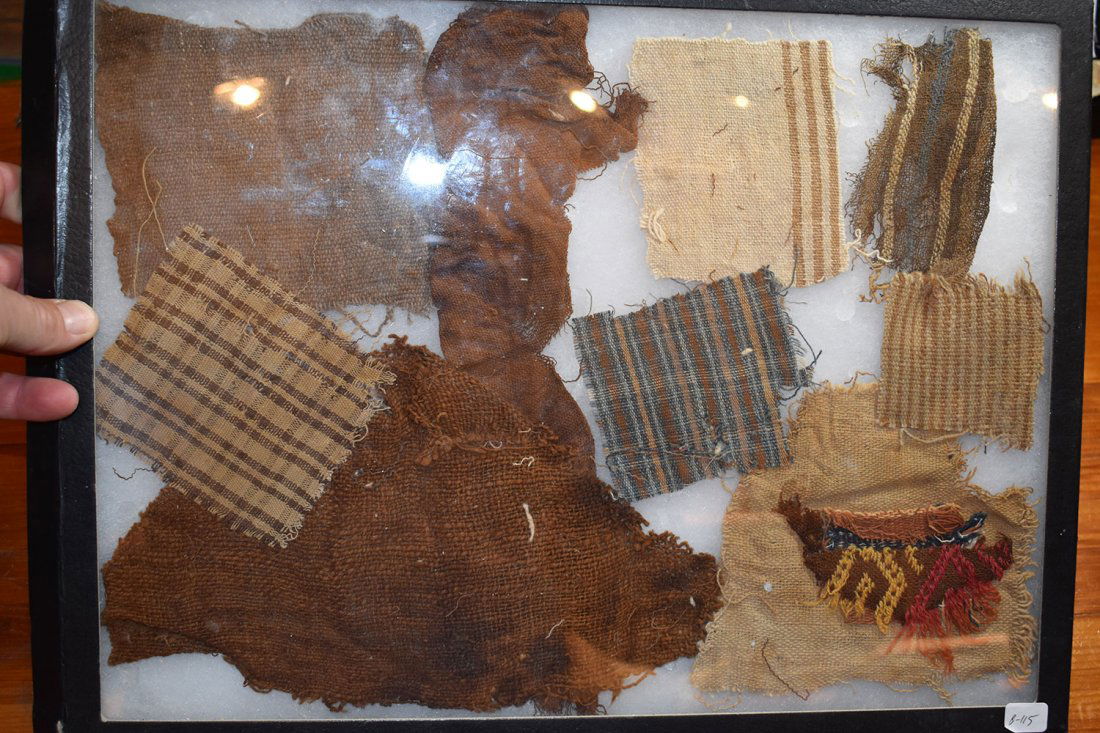 12  1/2"  X 16"  FRAME OF TEXTILES/ OLD CLOTH FROM (1 of 5)