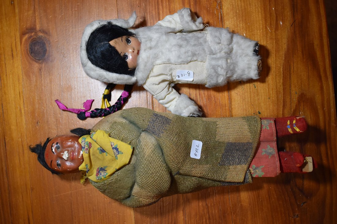 12" SKOOKUM DOLL & 8" ESKIMO SKOOKUM DOLL: 12" SKOOKUM DOLL & 8" ESKIMO SKOOKUM DOLL