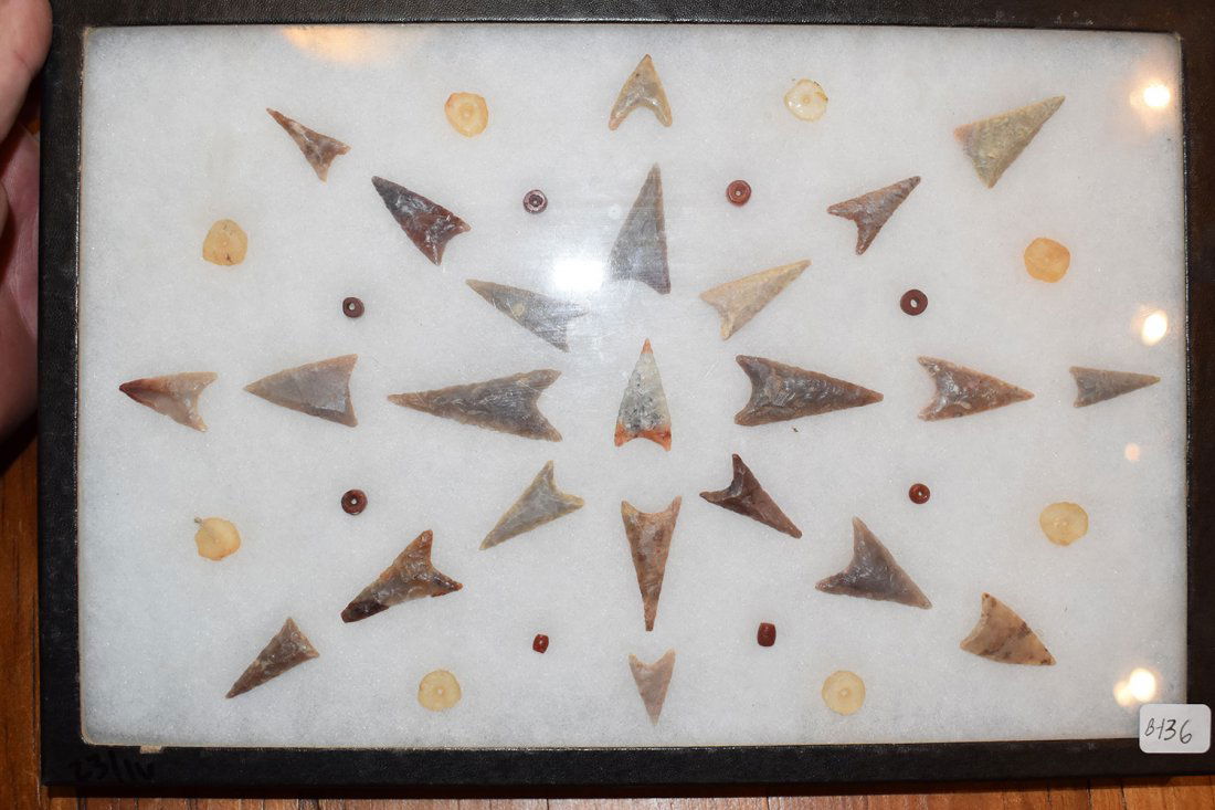 8  1/2" X 12" FRAME OF 23 CHOICE G-10 TRIANGLES & 16 (1 of 4)