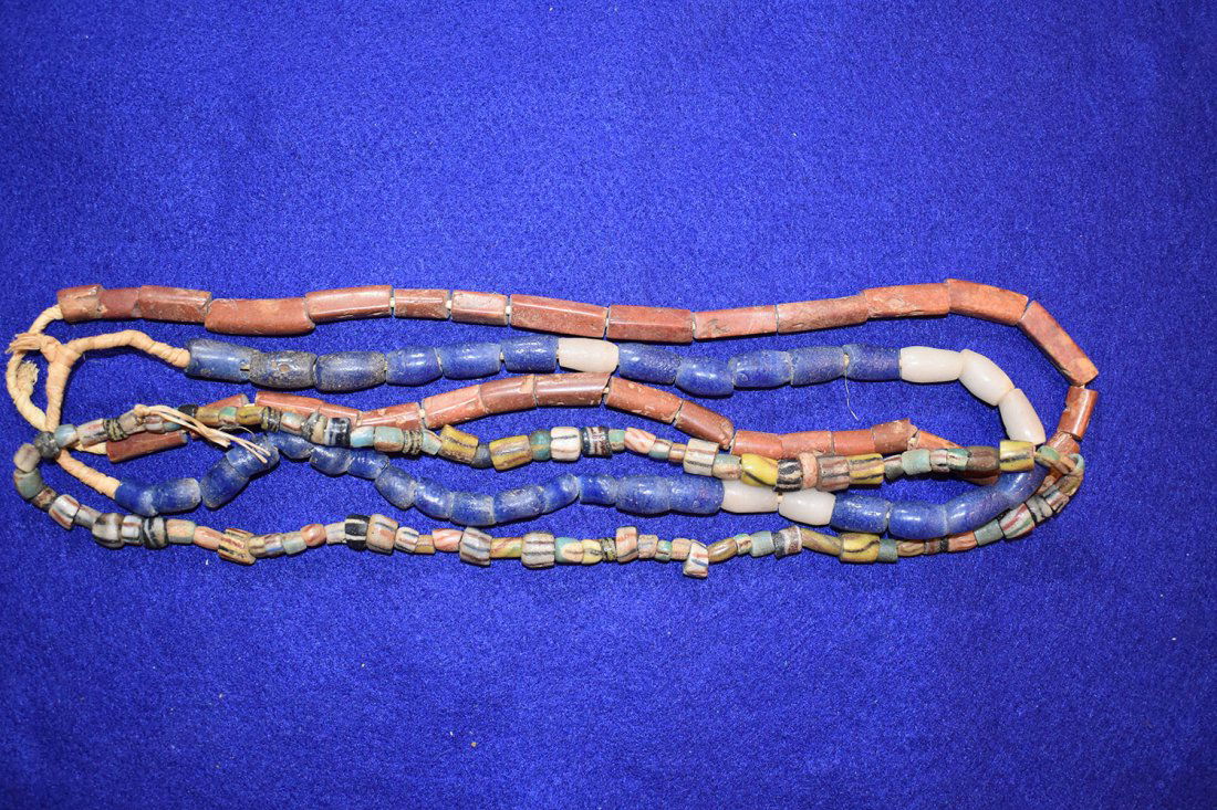 3 NICE NECKLACES OF AFRICAN TRADE BEADS (1 of 1)