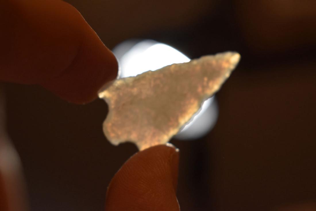 Translucent Novaculite dart point, New Madrid Co MO (1 of 3)