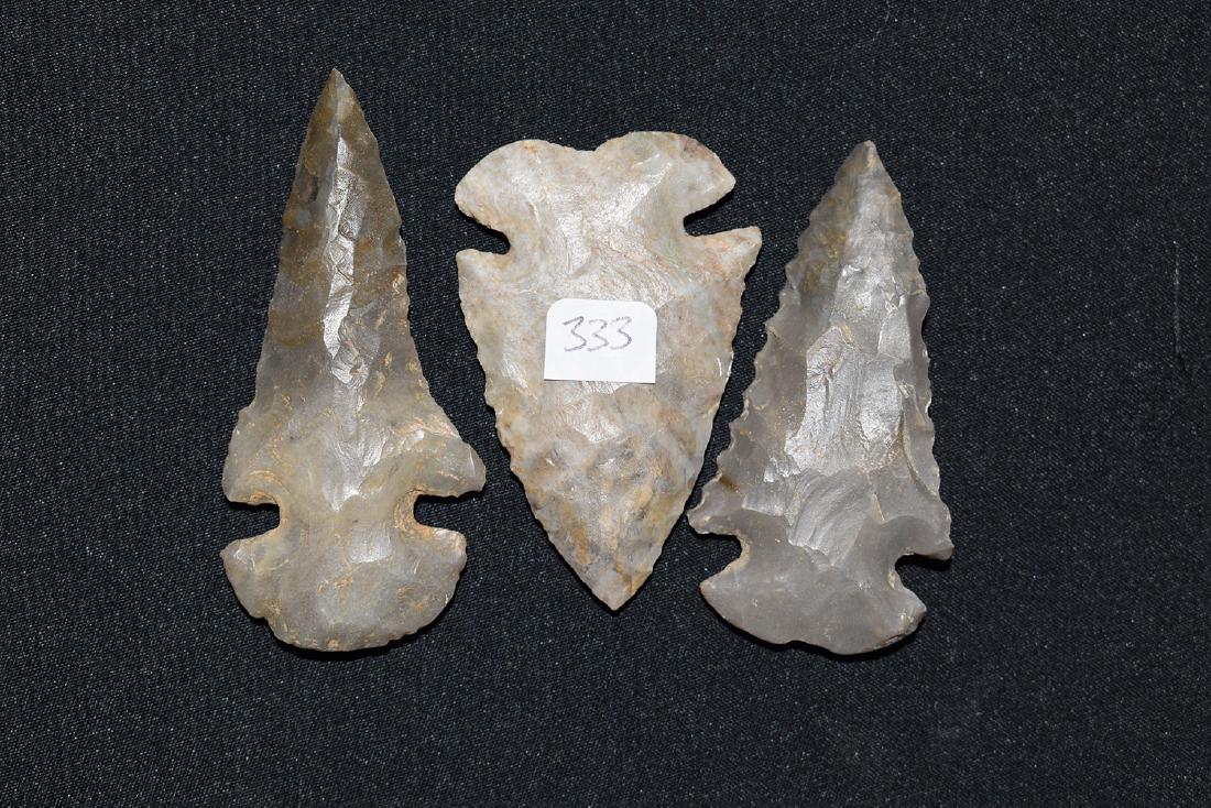 Nice Lot of Indiana Arrowheads with restoration (1 of 2)